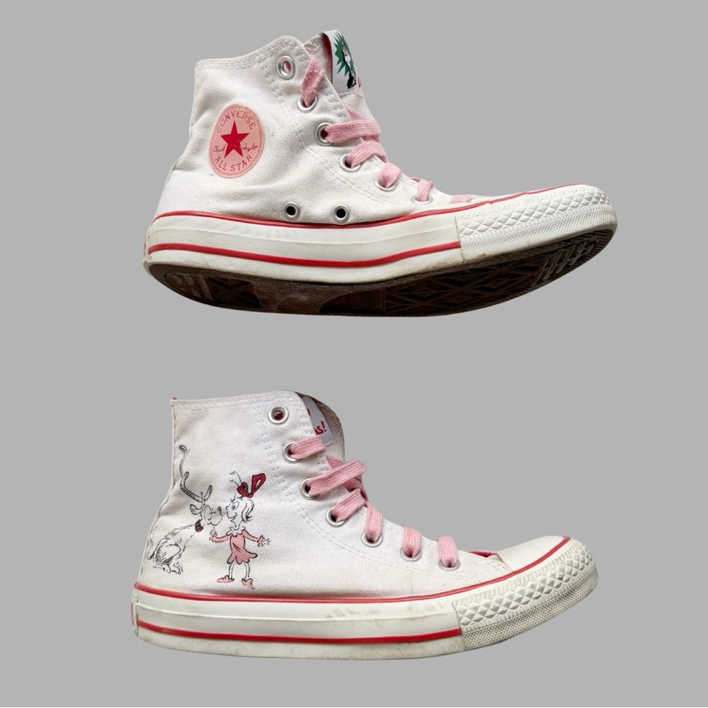 Converse X Dr. Seuss How The Grinch Stole Christmas Sneakers - Picture 14 of 14